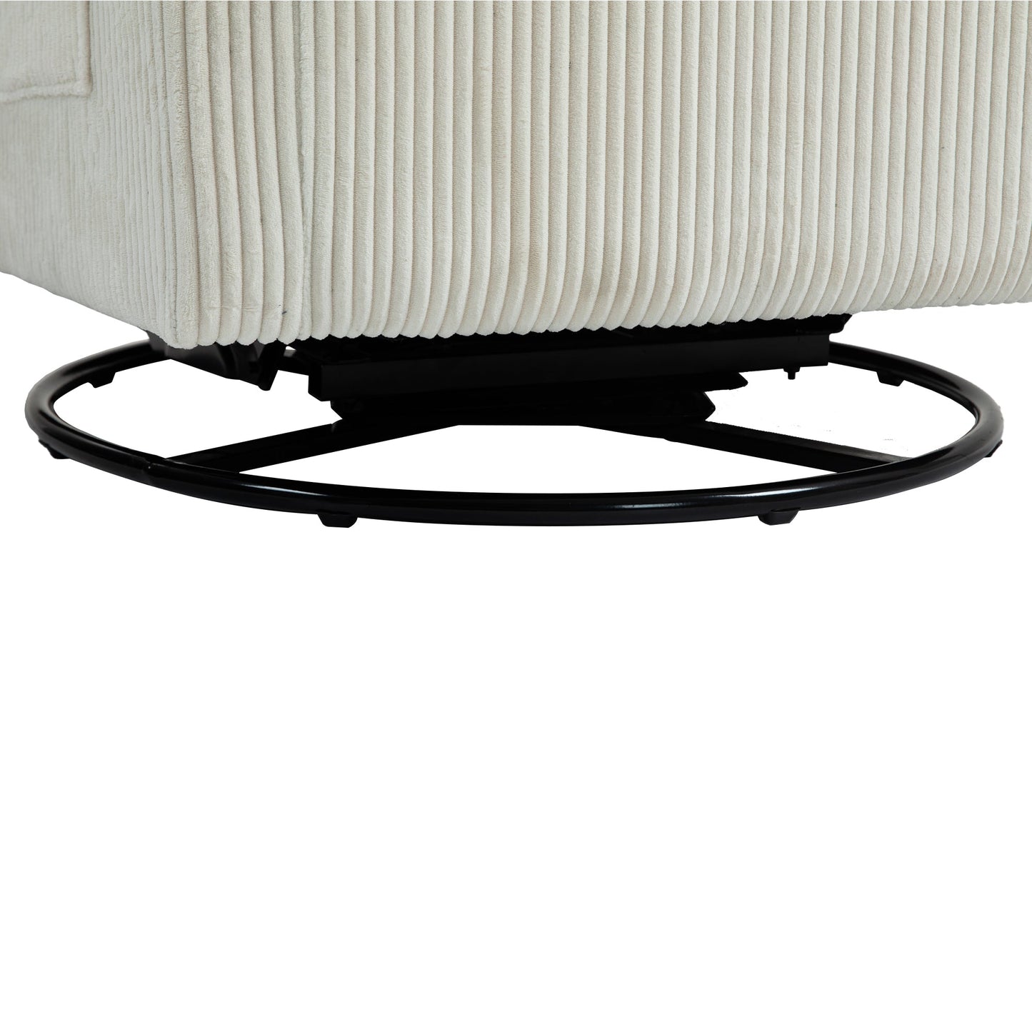 Silla mecedora giratoria tapizada JiaDa en beige