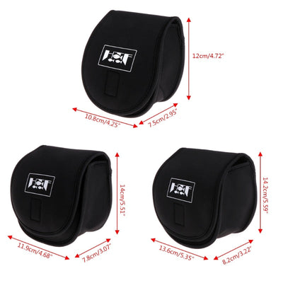 Spinning Reel Pouch Baitcasting Fishing Reel Bag Protective Case Cover Holder - Korvel
