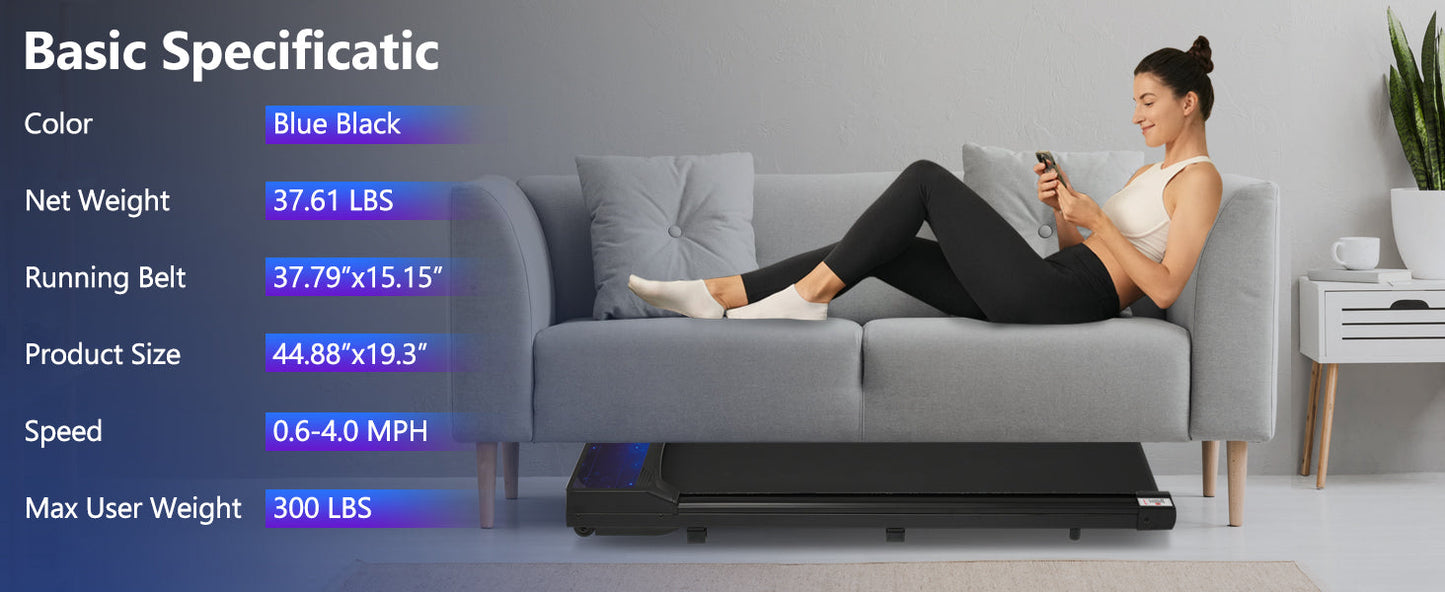 8.10 Under Desk Treadmill - 2.5HP, 300LBS Capacity