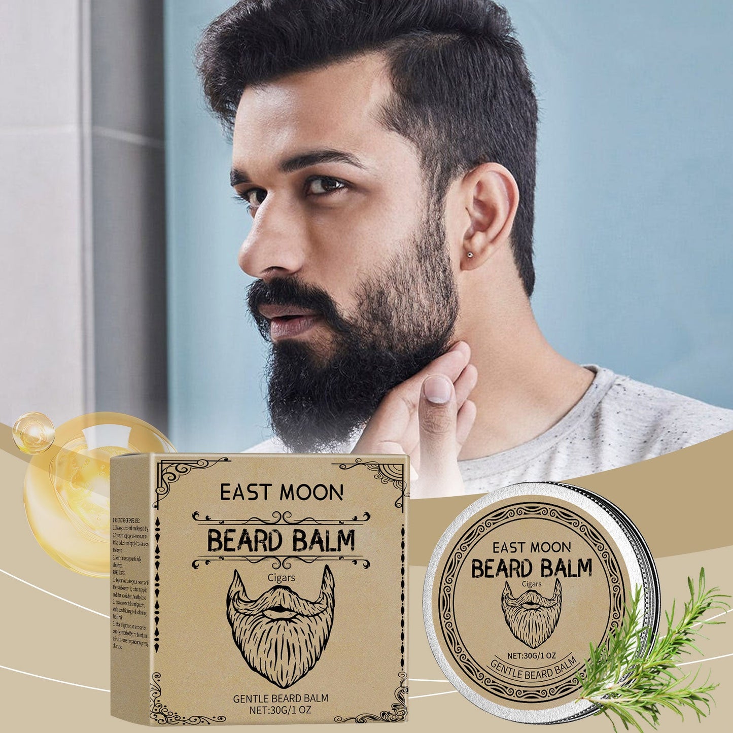 Cigar Beard Care Wax Natural Gloss Care Each Beard Hair Must Display Mature Charm - Korvel