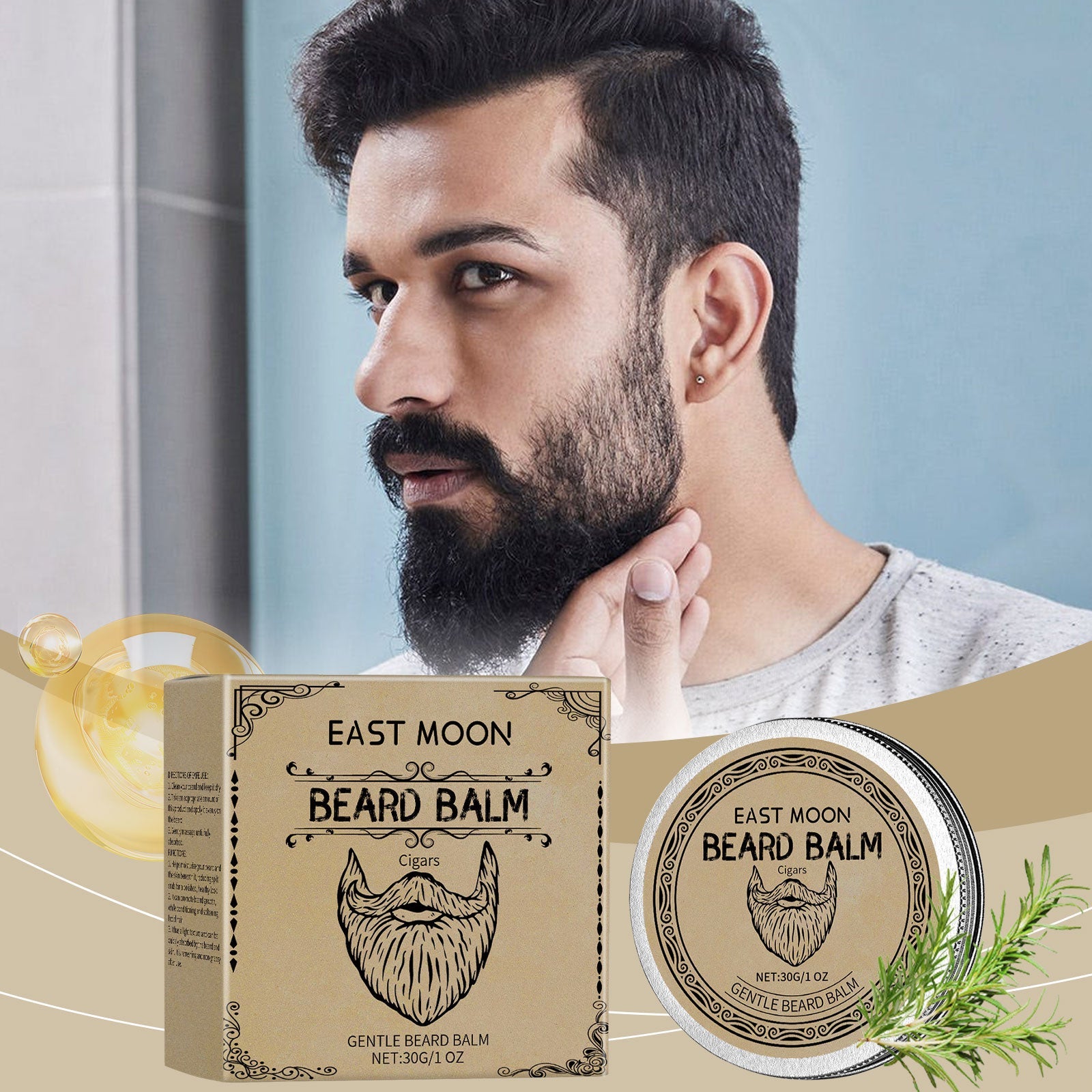 Cigar Beard Care Wax Natural Gloss Care Each Beard Hair Must Display Mature Charm - Korvel