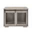 Farmhouse Dog Cage Crate Furniture with Sliding Barn Door, Farmhouse Wooden Dog Kennel End Table with Flip-top Plate Dog House - Korvel