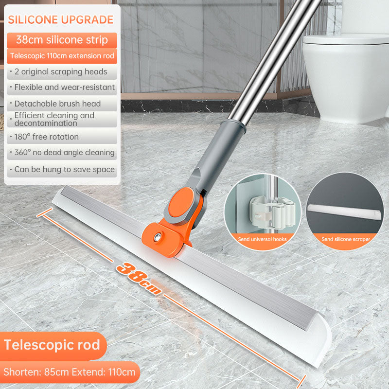 Magic Broom, Water Scraper, Mop, Bathroom Floor Scraper, Household Bathroom Floor Scraper, Wet and Dry Dual Purpose Broom - Korvel