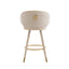 Conjunto de 2 taburetes de bar a altura de mostrador COOLMORE - Beige