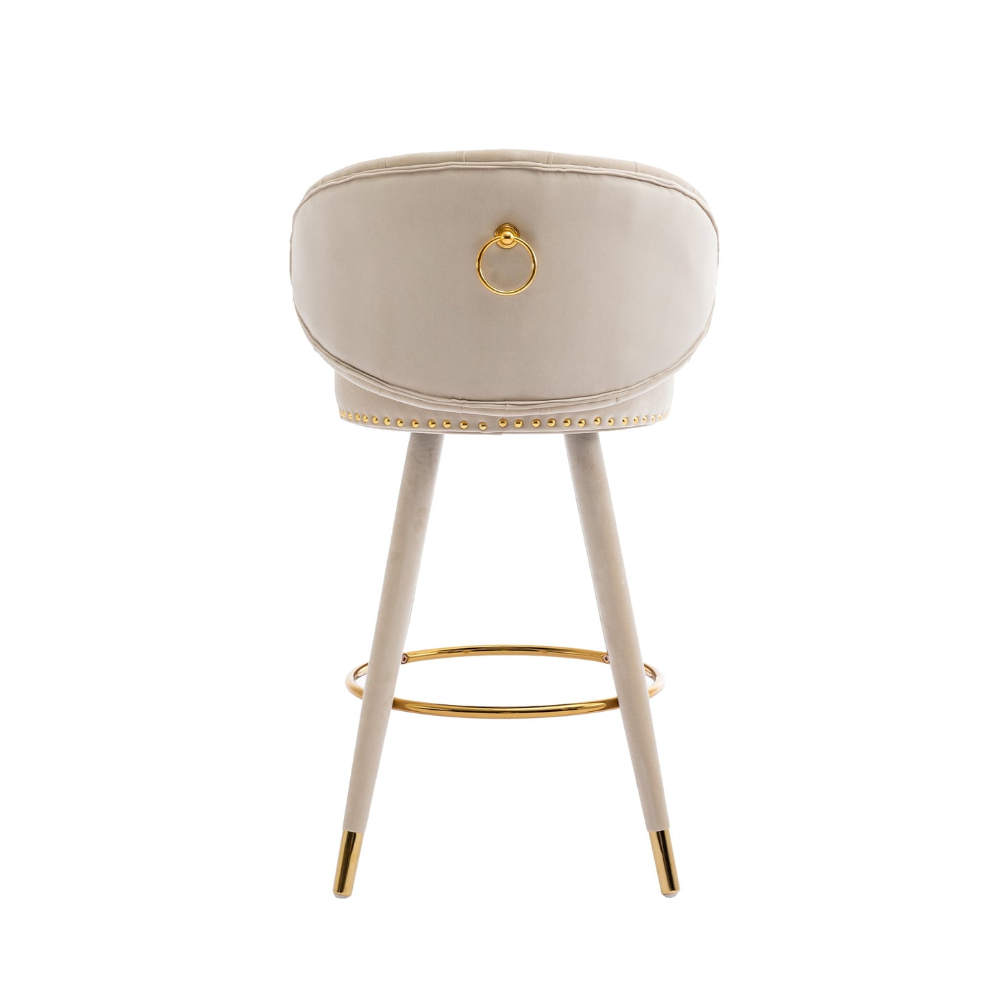 Conjunto de 2 taburetes de bar a altura de mostrador COOLMORE - Beige