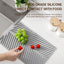 Dishes drain pad insulation pad can be cut kitchen wash countertop drain dishes sink stove water control silicone mat - Korvel