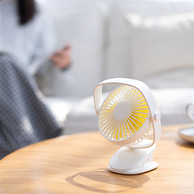 Mini Mute Desktop Clip Fan - USB Charging, Compact Design