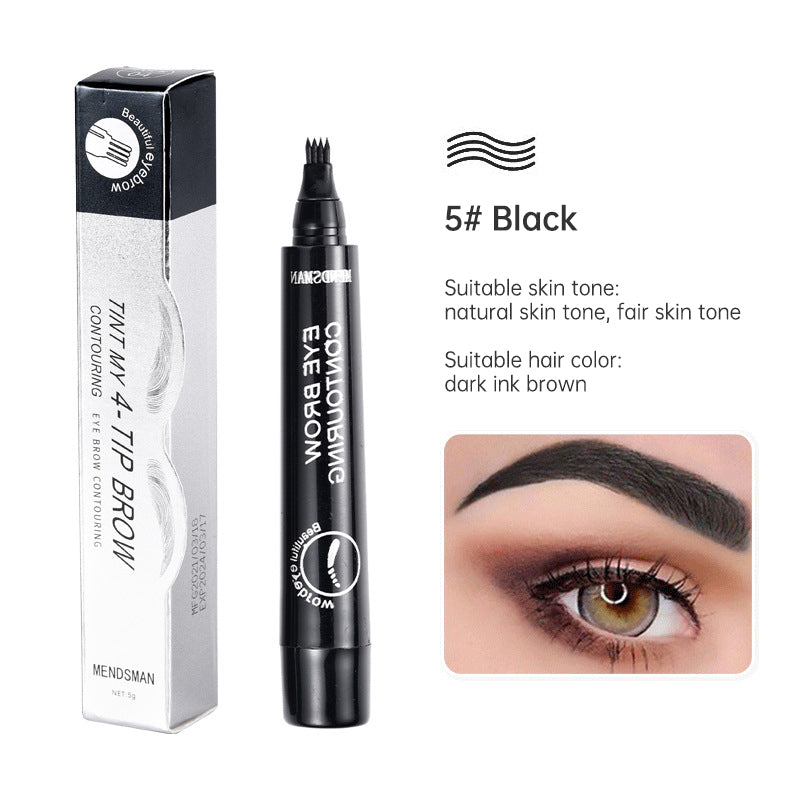 Long Lasting 5 Colors Sketch Liquid Eye Brow Pencil Waterproof Microblading Tattoo Fork Tip Eyebrow Pencil - Korvel