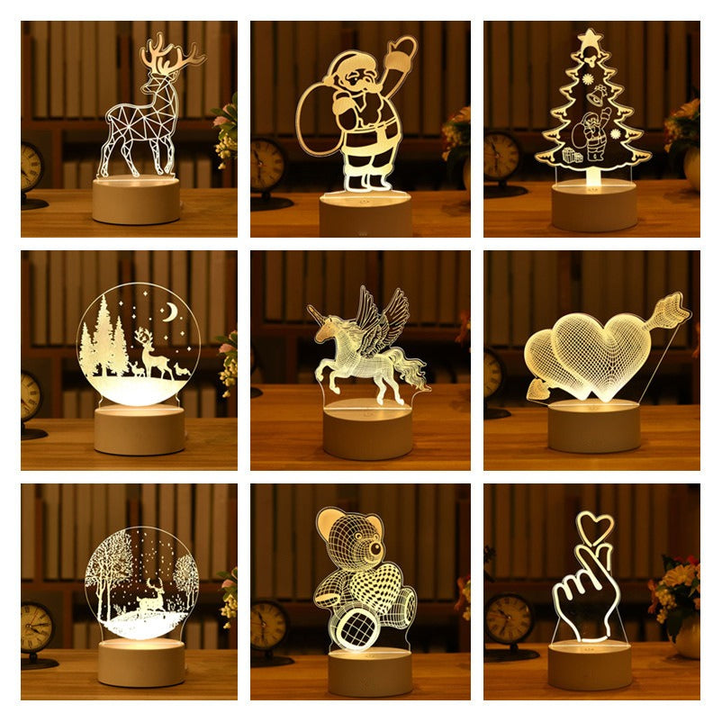 3D LED Night Light - Creative Table Lamp for All Occasions