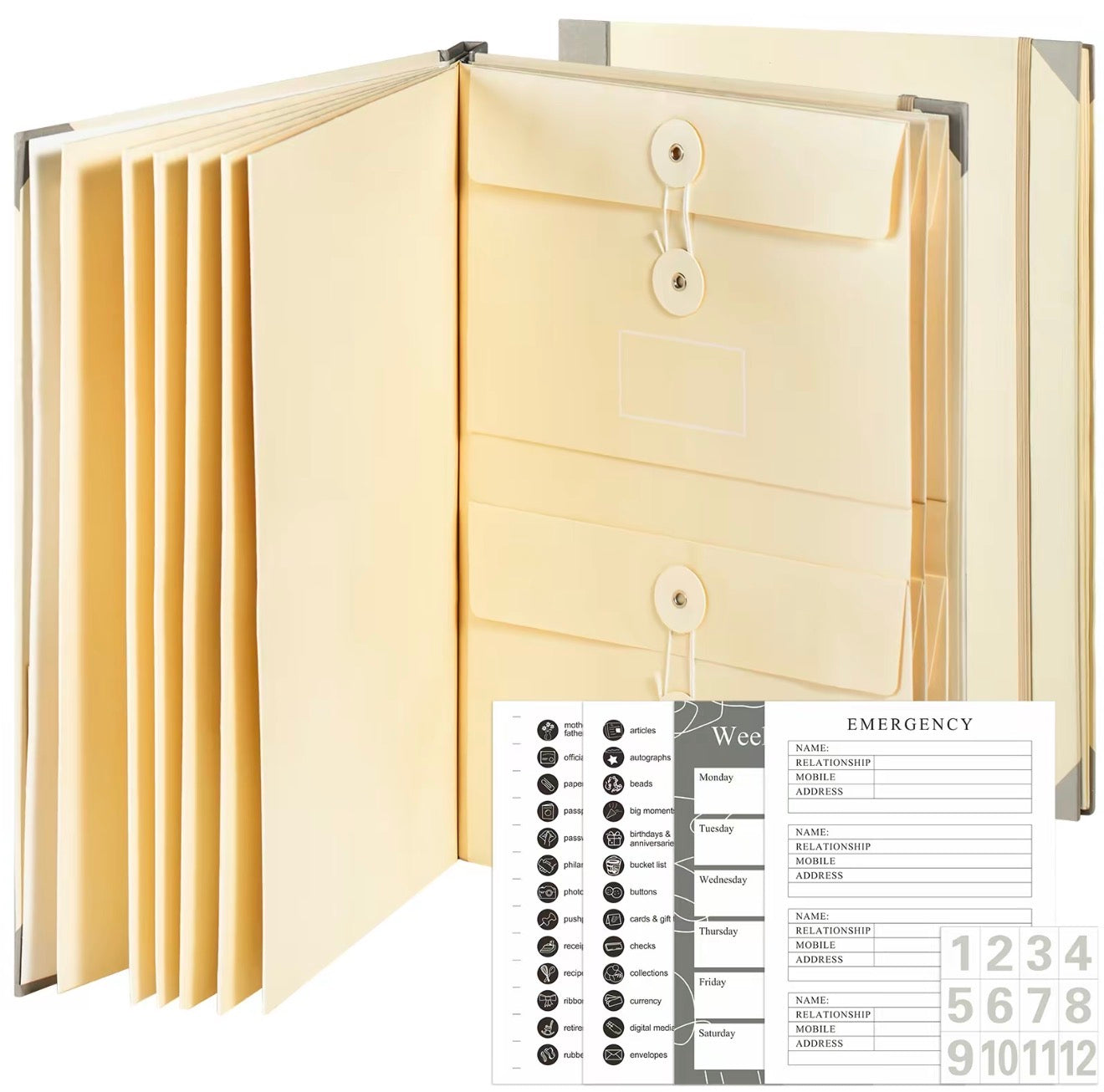 SecureFile Accordion Organizer - Korvel