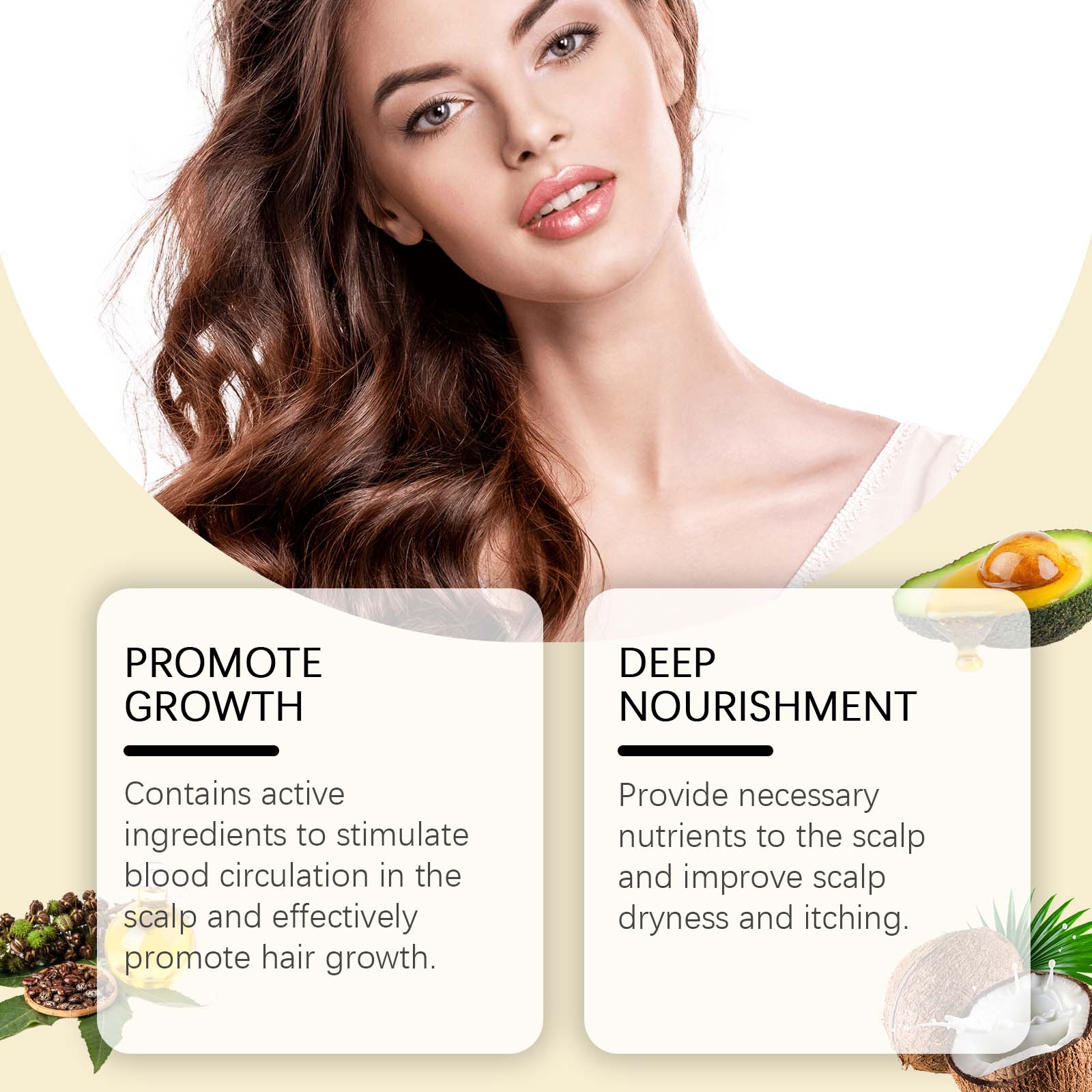 Castor Dense Hair Essential Oil Repair Dry And Damaged Scalp Hair Moist, Hydrating And Smoothing Hair - Korvel