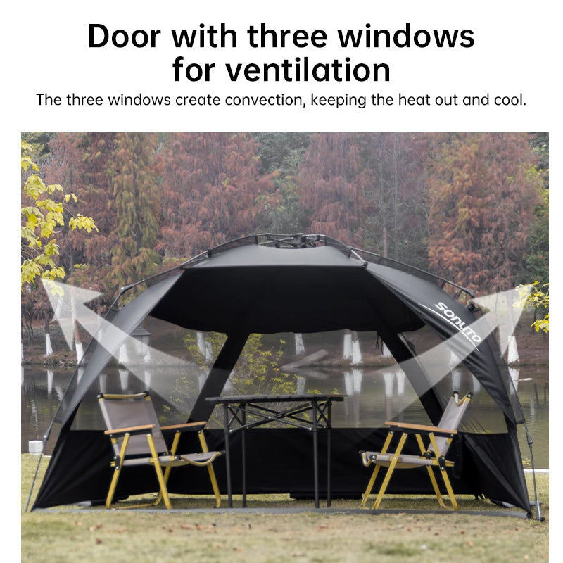 Premium Outdoor 3-4 Person Quick-Set Pop-Up Tent