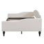 Full Size Upholstered Tufted Daybed in Beige