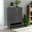 Shoe Cabinet , Shoe storage shelves, Grey - Korvel