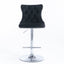 25-33 Inch, Modern Upholstered Chrome base Bar Stools with Back Comfortable Tufted for Home Pub and Kitchen Island（Black,Set of - Korvel