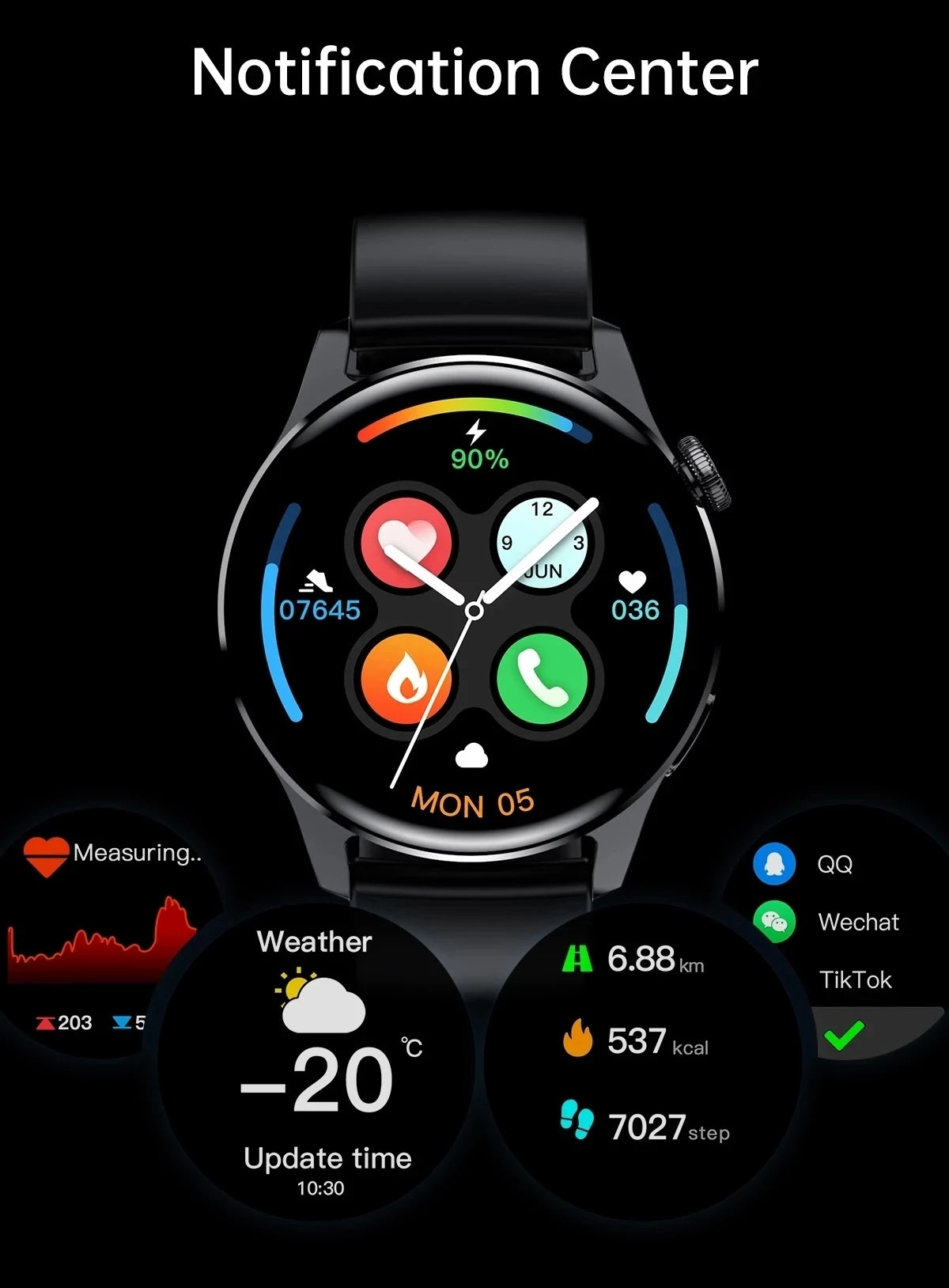 I29 Smart Bracelet Heart Rate Blood Pressure Blood Oxygen Music Control Photo Pedometer Bluetooth Call Smart Watch - Korvel