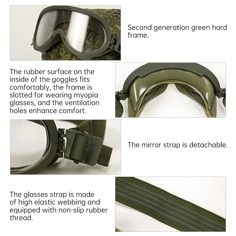 The 6B50 tactical goggles of the Russian military, special forces style, for windproof in outdoor activities. - Korvel