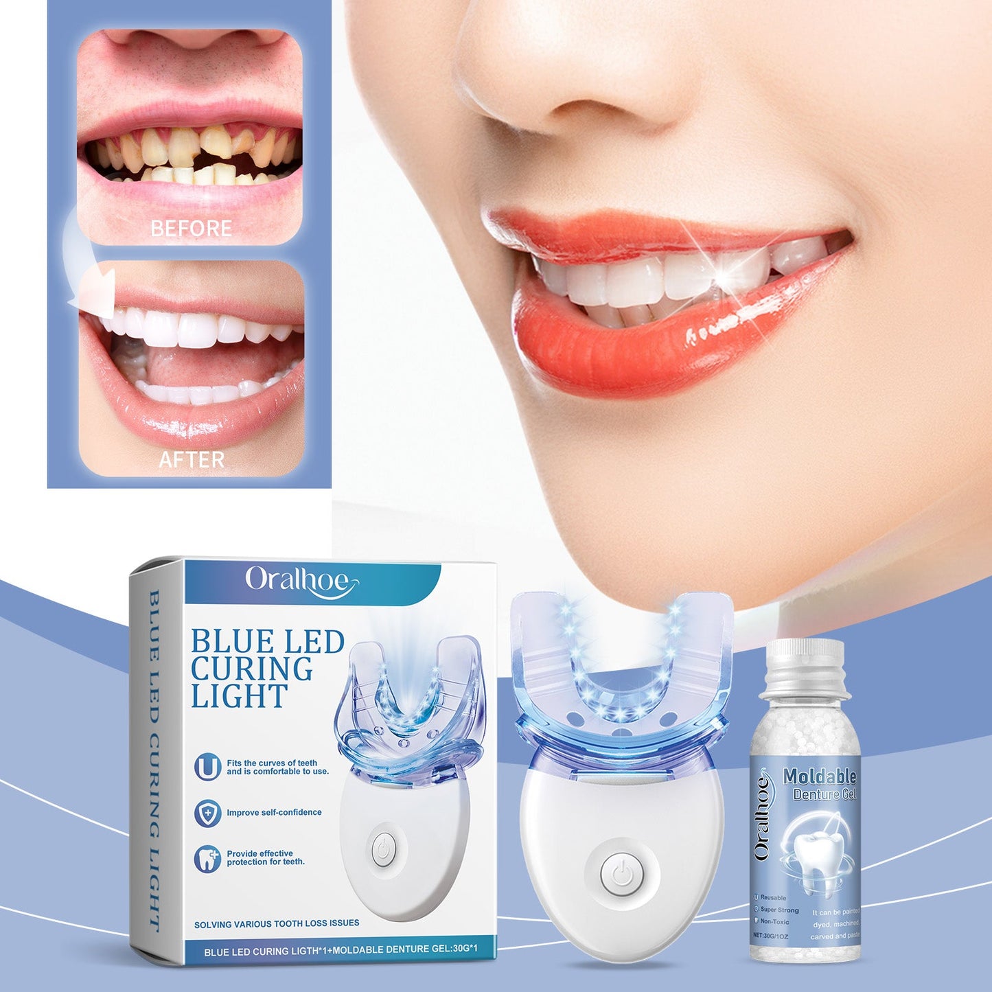 Dental Care Kit Improves Smile Appearance Gentle Comfort Beauty Teeth Shine Teeth Care - Korvel