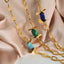 Natural Stone Pendant Titanium Steel Necklace - Korvel