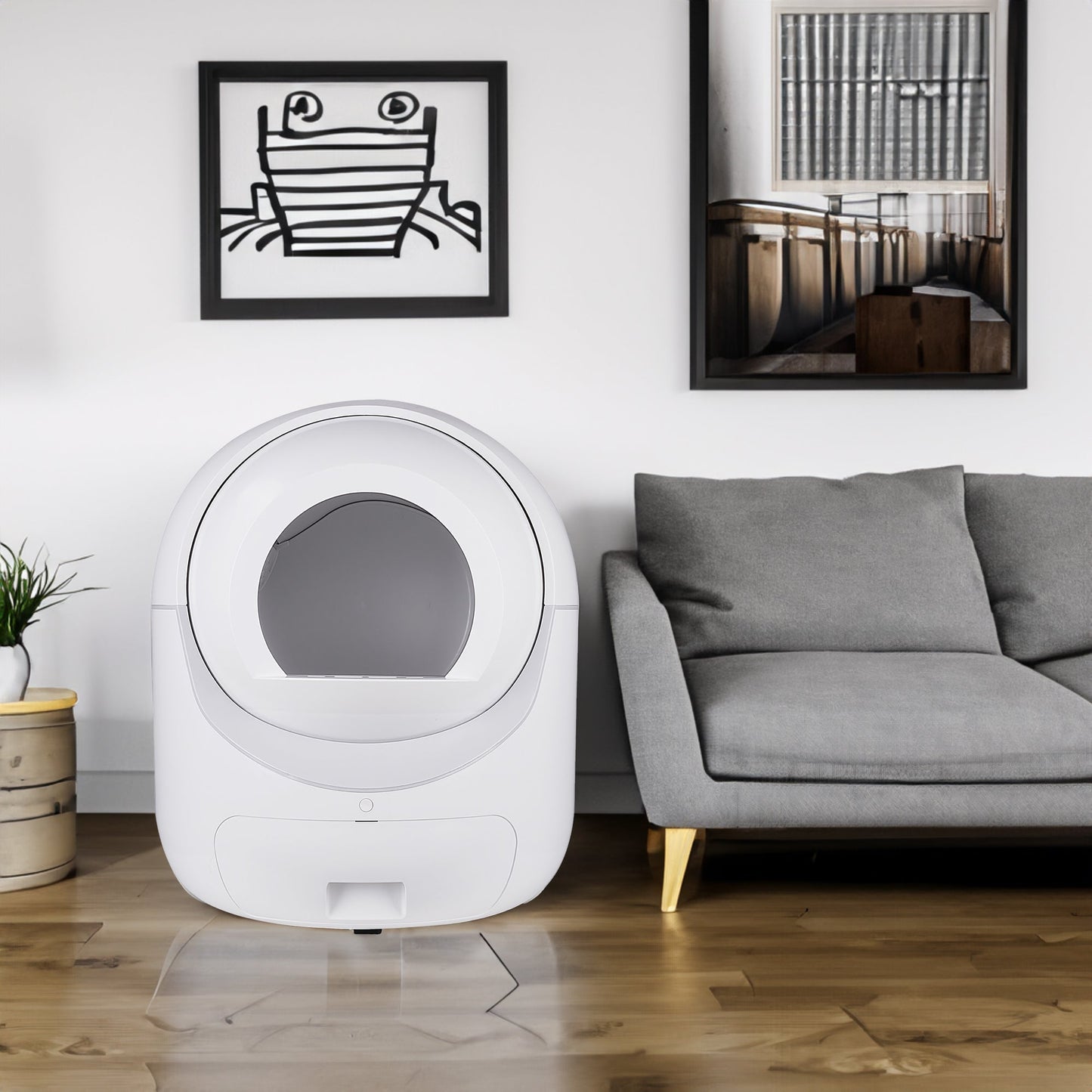 Intelligent cat litter box, automatically eliminates odors, application control, supports multiple cats with 5G and 2.4G WiFi - Korvel