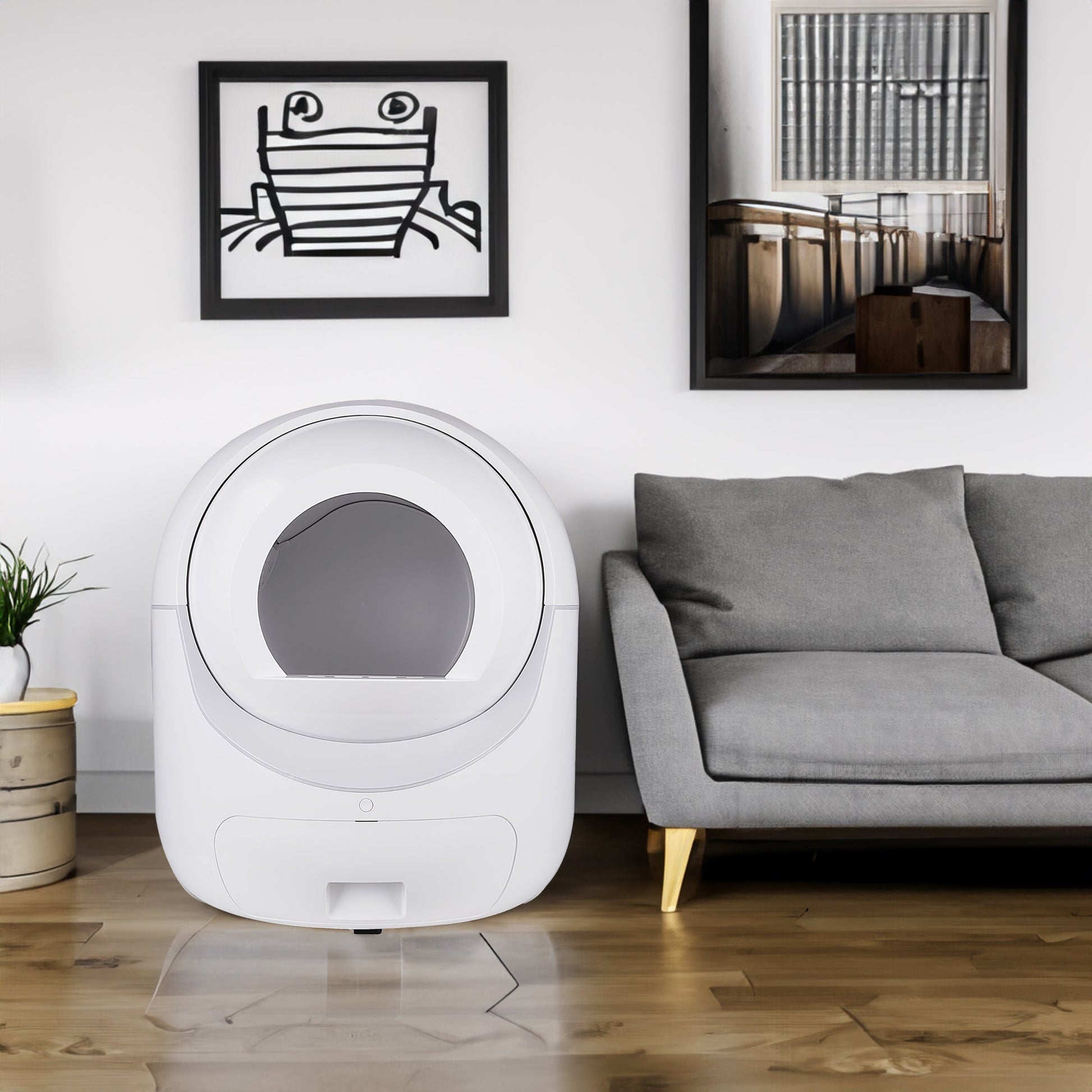 Intelligent cat litter box, automatically eliminates odors, application control, supports multiple cats with 5G and 2.4G WiFi - Korvel