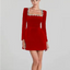Chloe™ Elegant Summer Long Sleeve Dress with Rhinestones