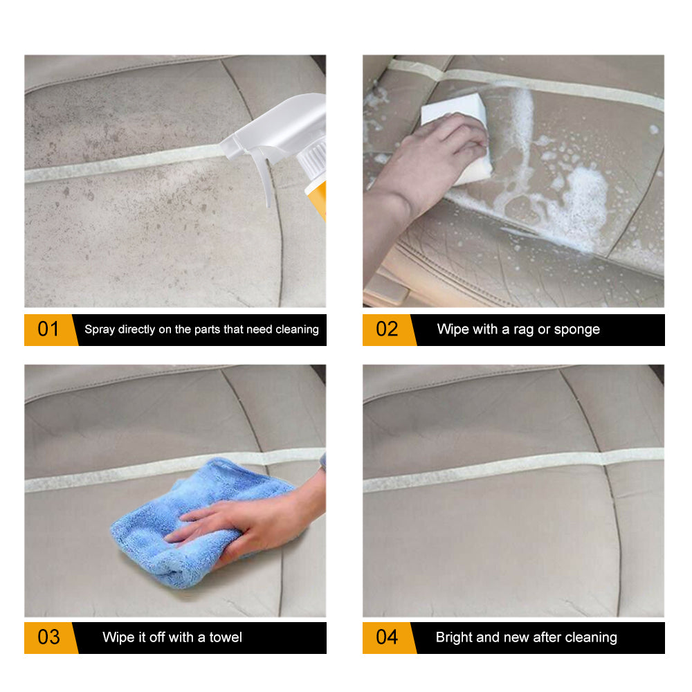 Multi-Purpose Foam Cleaner, Leather Seat Foam Head Cleaner Car Interior Decontamination Cleaning - Korvel