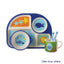 5pcs/set Baby Dinnerware Bamboo Fiber Children Tableware Set Plate Dishes Bowl With Spoon Cartoon Feeding Set Food Container - Korvel