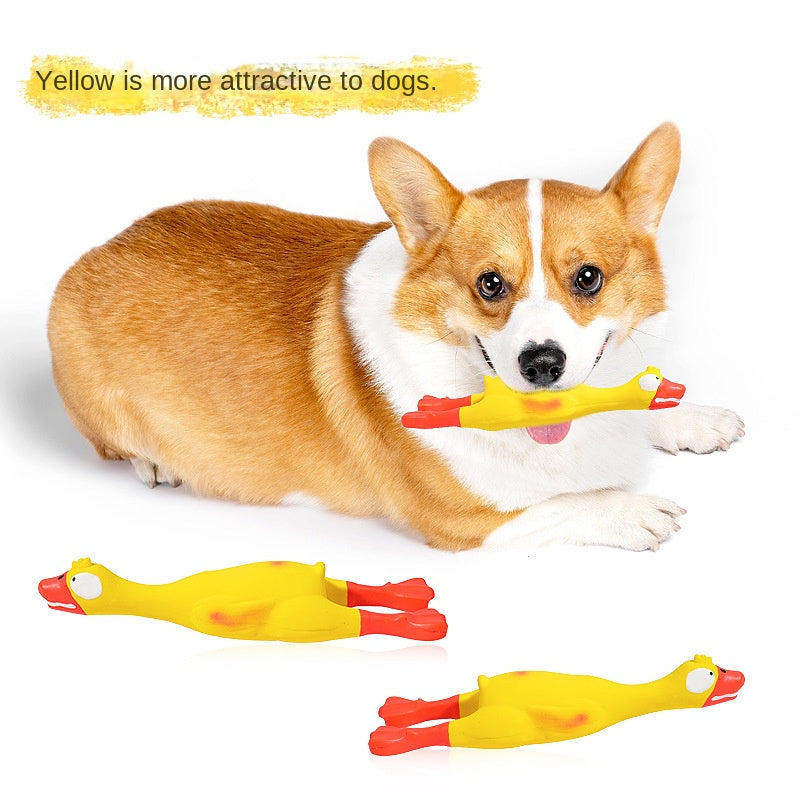 Pet Latex Toy Soft and Durable Latex Squeaky Duck for Small and Medium Dogs - Korvel