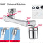 1080 °/1440 ° New Mechanical Arm Double Outlet Bubbler Universal Extension Faucet Splash Proof Washing Faucet Extender - Korvel