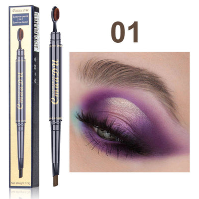 CmaaDu Toothbrush head eyebrow pencil pigment multi functional waterproof double ended eyebrow - Korvel