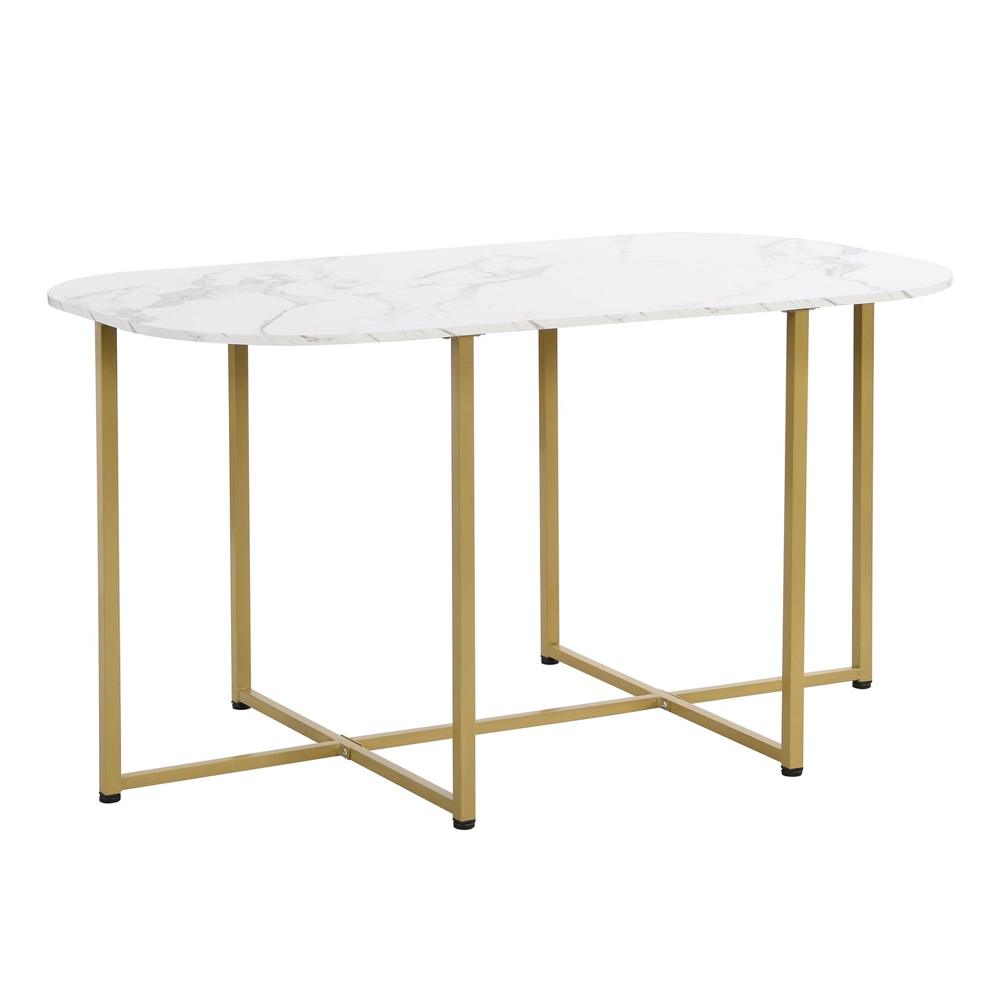 Ensemble de salle à manger moderne TOPMAX 7 pièces avec faux marbre