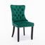Ensemble de chaises de salle à manger en velours tufté premium - Vert
