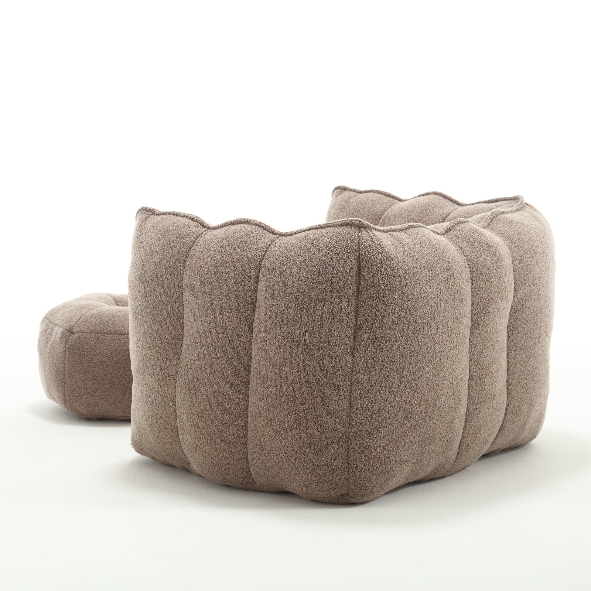 Soft Bean Bag Chair with High Resilient Foam(Chips)for living room and bedroom,Comfortable Square Lazy Sofa with Footstool - Korvel
