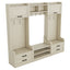 Four in one detachable hall tree with drawers and cabinets, 7 hooks, multifunctional corridor hangers, antique beige shoe stools - Korvel
