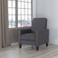 Smoke Fabric Push Back Chair for Elegant Home Décor - Korvel