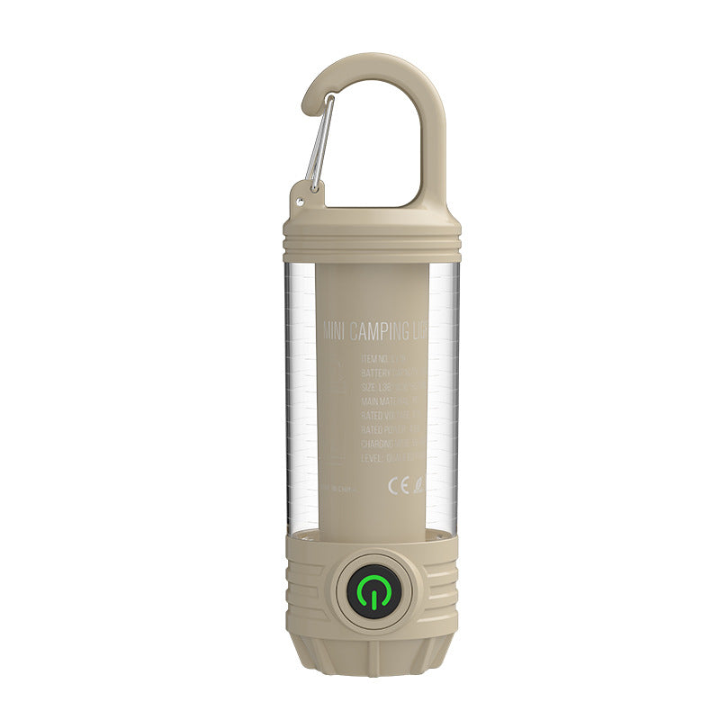 Multi functional outdoor camping light, portable strong light flashlight, rechargeable mini retro camping atmosphere light - Korvel