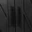 4 Door Wooden Twill Sideboard - Vintage Black & Dark Walnut