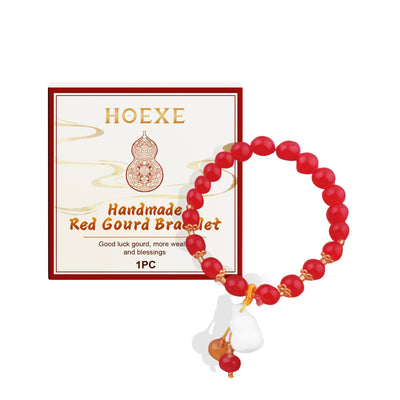Elegant Handmade Red Gourd Bracelet