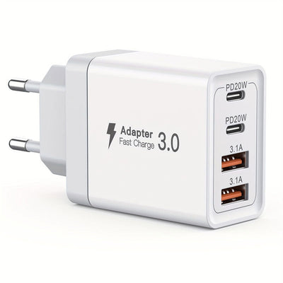 40W Multi-Port Fast Charging Adapter for Mobile Devices