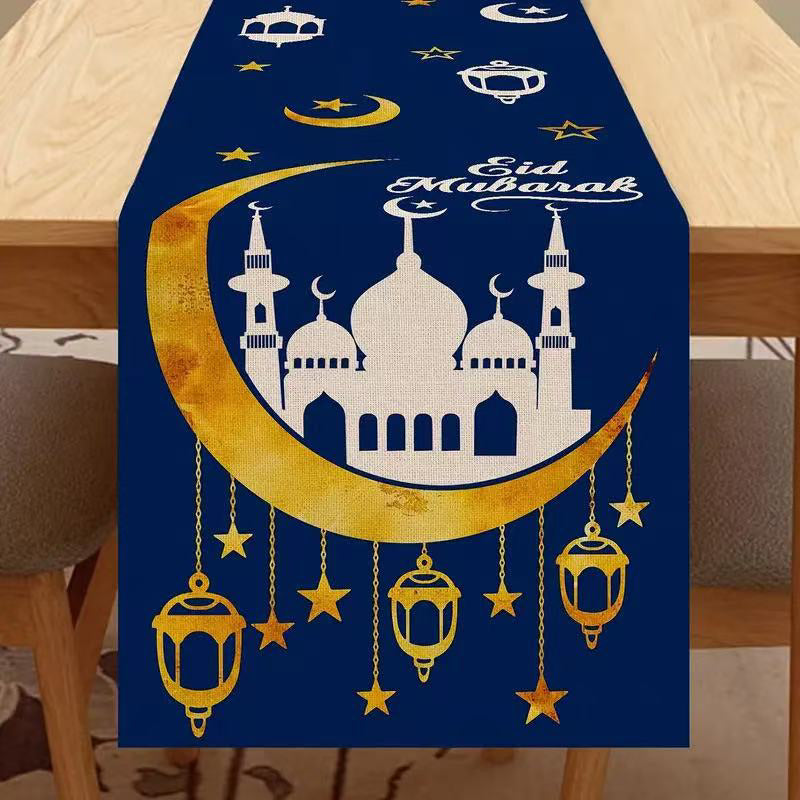 Printed Moon Castle House Tablecloth Home Decoration Party Festival Atmosphere Table Flag - Korvel