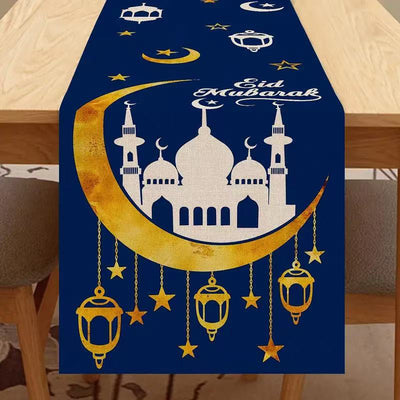 Printed Moon Castle House Tablecloth Home Decoration Party Festival Atmosphere Table Flag - Korvel