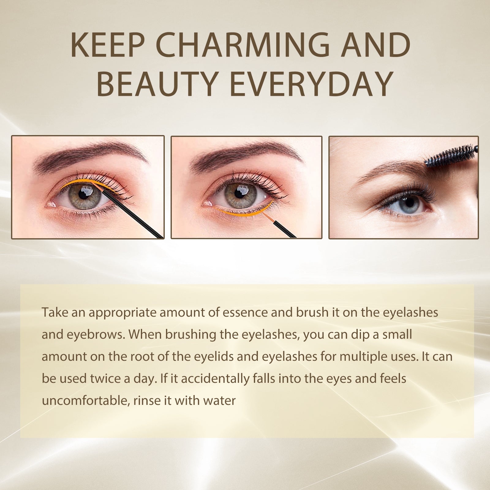 Mascara Gentle, Flawless, Long And Curling Eyelash Moisturizes Dark And Thick Brows - Korvel