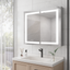 36 x 30 inch Medicine Cabinet with LED Vanity Mirror Anti-Fog  Recessed or Surface Mount Waterproof DimmableAluminum 3000K~6000K Lighted Double Door Bathroom Cabinet with Touch Switch - Korvel