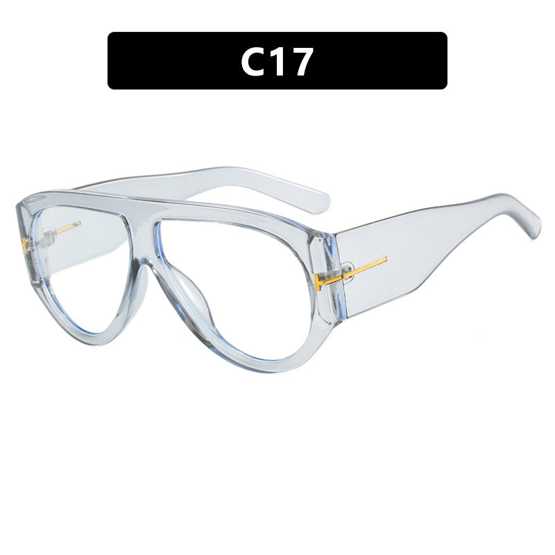 T-Shaped Large Frame Sunglasses - Personalized Women's Style