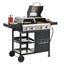 2+2 multifunctional gas barbecue grill and covered grill combination for outdoor cooking - barbecue, barbecue, pizza. - Korvel