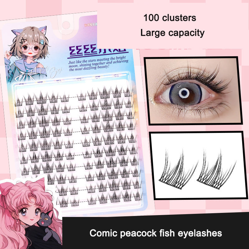 Sunflower Comics Pure Desire Eyelash Simulation Natural Thickening Large Segmented Trilogy False Eyelash Laziness - Korvel