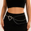 Sweet Cool Ins Exaggerated Big Love Waist Chain Female Personality Metal Thin Chain Body Chain - Korvel