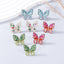Alloy Inlaid Rhinestone Butterfly Earrings - Korvel