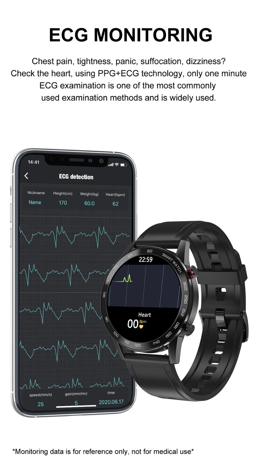 Reloj Inteligente SANLEPUS ECG - Rastreador de Fitness Bluetooth Premium